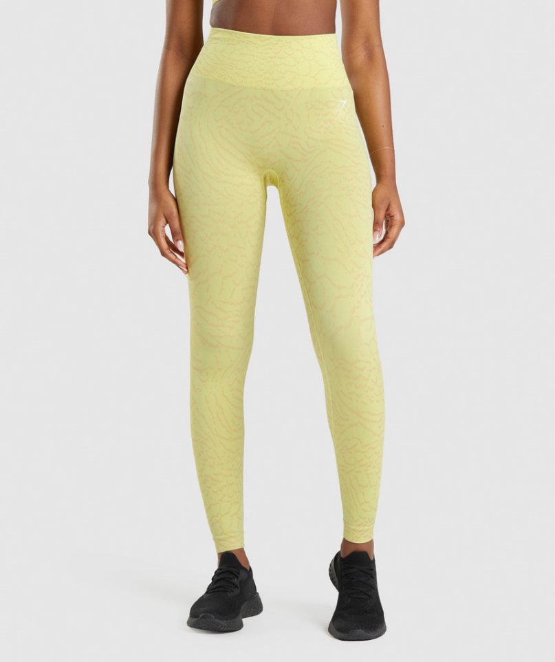 Legginsy Gymshark Adapt Animal Seamless Damskie Żółte | PL 134VQT